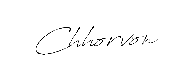 Antro_Vectra is a professional signature style that is perfect for those who want to add a touch of class to their signature. It is also a great choice for those who want to make their signature more unique. Get Chhorvon name to fancy signature for free. Chhorvon signature style 6 images and pictures png