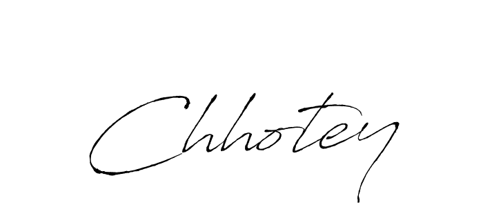 Design your own signature with our free online signature maker. With this signature software, you can create a handwritten (Antro_Vectra) signature for name Chhotey. Chhotey signature style 6 images and pictures png