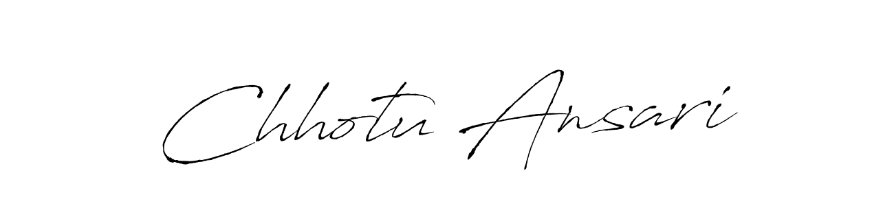 How to make Chhotu Ansari signature? Antro_Vectra is a professional autograph style. Create handwritten signature for Chhotu Ansari name. Chhotu Ansari signature style 6 images and pictures png