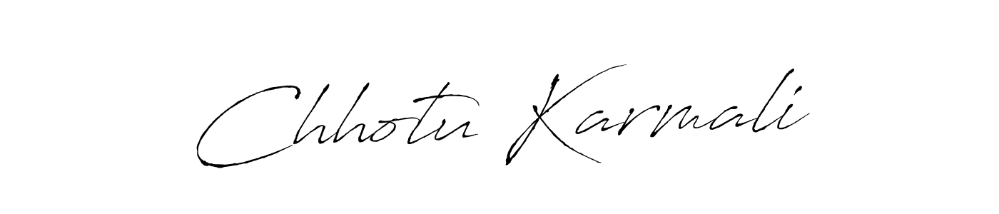 Make a beautiful signature design for name Chhotu Karmali. With this signature (Antro_Vectra) style, you can create a handwritten signature for free. Chhotu Karmali signature style 6 images and pictures png