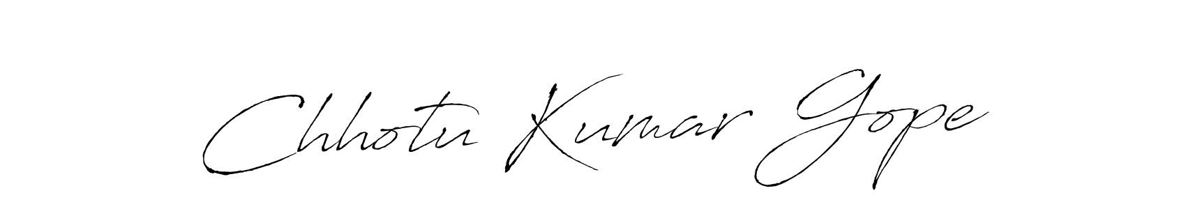 Create a beautiful signature design for name Chhotu Kumar Gope. With this signature (Antro_Vectra) fonts, you can make a handwritten signature for free. Chhotu Kumar Gope signature style 6 images and pictures png