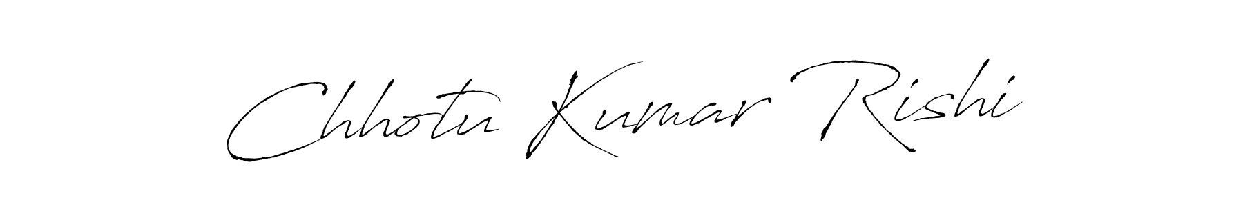 How to make Chhotu Kumar Rishi name signature. Use Antro_Vectra style for creating short signs online. This is the latest handwritten sign. Chhotu Kumar Rishi signature style 6 images and pictures png