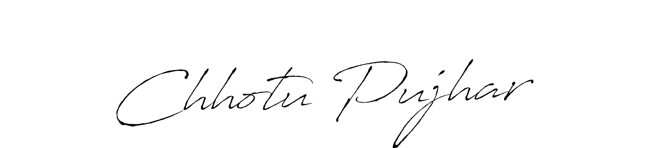 Create a beautiful signature design for name Chhotu Pujhar. With this signature (Antro_Vectra) fonts, you can make a handwritten signature for free. Chhotu Pujhar signature style 6 images and pictures png