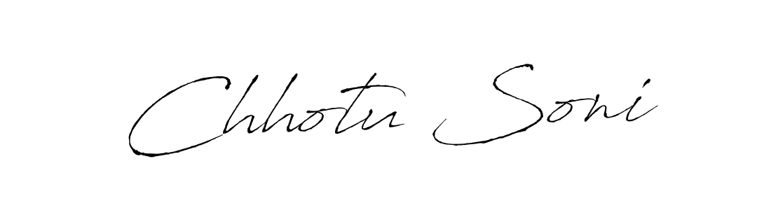 Design your own signature with our free online signature maker. With this signature software, you can create a handwritten (Antro_Vectra) signature for name Chhotu Soni. Chhotu Soni signature style 6 images and pictures png