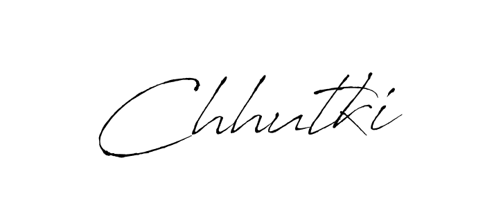 Chhutki stylish signature style. Best Handwritten Sign (Antro_Vectra) for my name. Handwritten Signature Collection Ideas for my name Chhutki. Chhutki signature style 6 images and pictures png