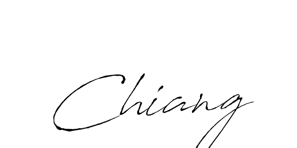 Design your own signature with our free online signature maker. With this signature software, you can create a handwritten (Antro_Vectra) signature for name Chiang. Chiang signature style 6 images and pictures png