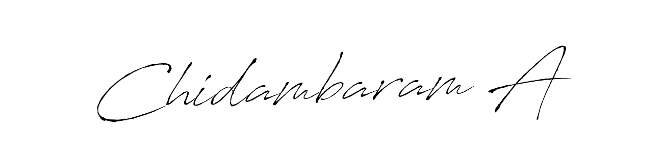 How to make Chidambaram A signature? Antro_Vectra is a professional autograph style. Create handwritten signature for Chidambaram A name. Chidambaram A signature style 6 images and pictures png
