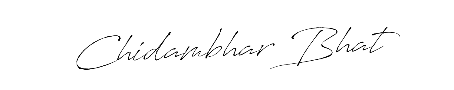 How to make Chidambhar Bhat name signature. Use Antro_Vectra style for creating short signs online. This is the latest handwritten sign. Chidambhar Bhat signature style 6 images and pictures png
