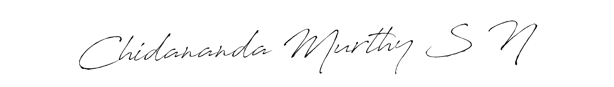 Create a beautiful signature design for name Chidananda Murthy S N. With this signature (Antro_Vectra) fonts, you can make a handwritten signature for free. Chidananda Murthy S N signature style 6 images and pictures png