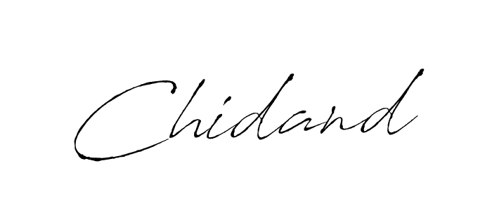 Design your own signature with our free online signature maker. With this signature software, you can create a handwritten (Antro_Vectra) signature for name Chidand. Chidand signature style 6 images and pictures png