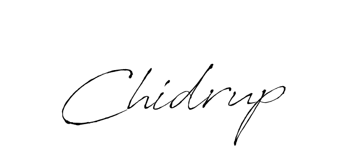Create a beautiful signature design for name Chidrup. With this signature (Antro_Vectra) fonts, you can make a handwritten signature for free. Chidrup signature style 6 images and pictures png