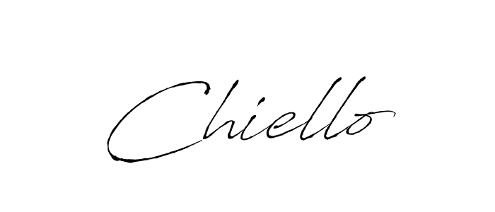 Use a signature maker to create a handwritten signature online. With this signature software, you can design (Antro_Vectra) your own signature for name Chiello. Chiello signature style 6 images and pictures png