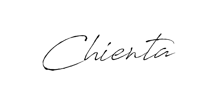 Use a signature maker to create a handwritten signature online. With this signature software, you can design (Antro_Vectra) your own signature for name Chienta. Chienta signature style 6 images and pictures png