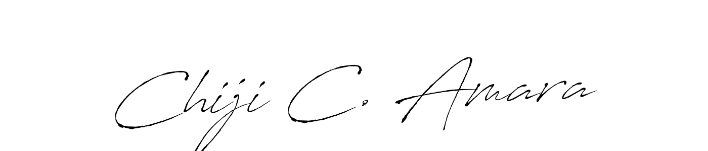 How to make Chiji C. Amara signature? Antro_Vectra is a professional autograph style. Create handwritten signature for Chiji C. Amara name. Chiji C. Amara signature style 6 images and pictures png