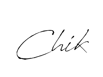 Chik stylish signature style. Best Handwritten Sign (Antro_Vectra) for my name. Handwritten Signature Collection Ideas for my name Chik. Chik signature style 6 images and pictures png
