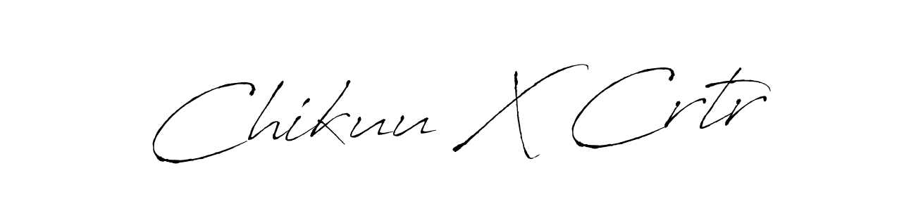 How to make Chikuu X Crtr name signature. Use Antro_Vectra style for creating short signs online. This is the latest handwritten sign. Chikuu X Crtr signature style 6 images and pictures png