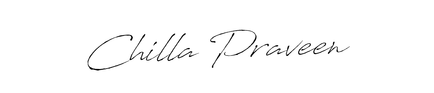 Create a beautiful signature design for name Chilla Praveen. With this signature (Antro_Vectra) fonts, you can make a handwritten signature for free. Chilla Praveen signature style 6 images and pictures png