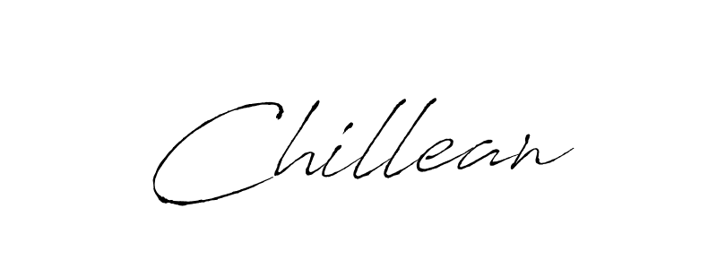 Design your own signature with our free online signature maker. With this signature software, you can create a handwritten (Antro_Vectra) signature for name Chillean. Chillean signature style 6 images and pictures png