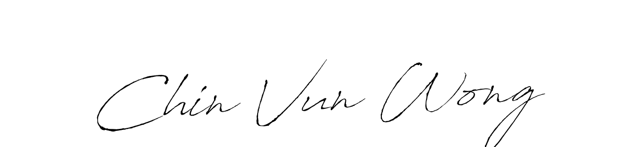Make a beautiful signature design for name Chin Vun Wong. With this signature (Antro_Vectra) style, you can create a handwritten signature for free. Chin Vun Wong signature style 6 images and pictures png