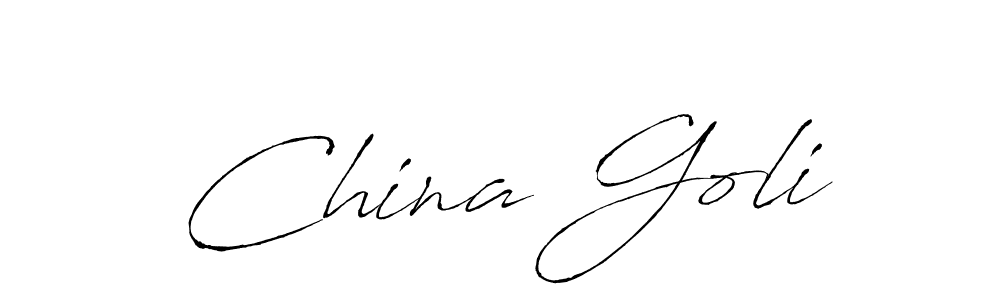 Create a beautiful signature design for name China Goli. With this signature (Antro_Vectra) fonts, you can make a handwritten signature for free. China Goli signature style 6 images and pictures png