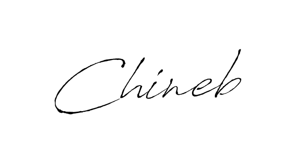 Make a beautiful signature design for name Chineb. With this signature (Antro_Vectra) style, you can create a handwritten signature for free. Chineb signature style 6 images and pictures png