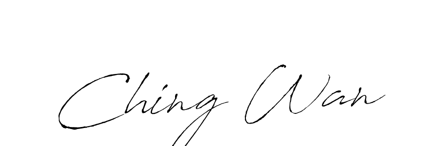 You should practise on your own different ways (Antro_Vectra) to write your name (Ching Wan) in signature. don't let someone else do it for you. Ching Wan signature style 6 images and pictures png