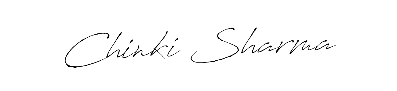How to make Chinki Sharma signature? Antro_Vectra is a professional autograph style. Create handwritten signature for Chinki Sharma name. Chinki Sharma signature style 6 images and pictures png