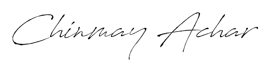 How to make Chinmay Achar name signature. Use Antro_Vectra style for creating short signs online. This is the latest handwritten sign. Chinmay Achar signature style 6 images and pictures png