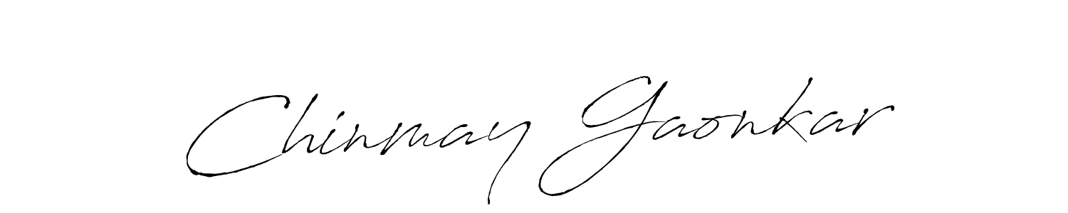 Make a beautiful signature design for name Chinmay Gaonkar. With this signature (Antro_Vectra) style, you can create a handwritten signature for free. Chinmay Gaonkar signature style 6 images and pictures png