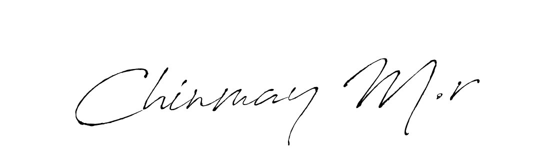 How to make Chinmay M.r signature? Antro_Vectra is a professional autograph style. Create handwritten signature for Chinmay M.r name. Chinmay M.r signature style 6 images and pictures png