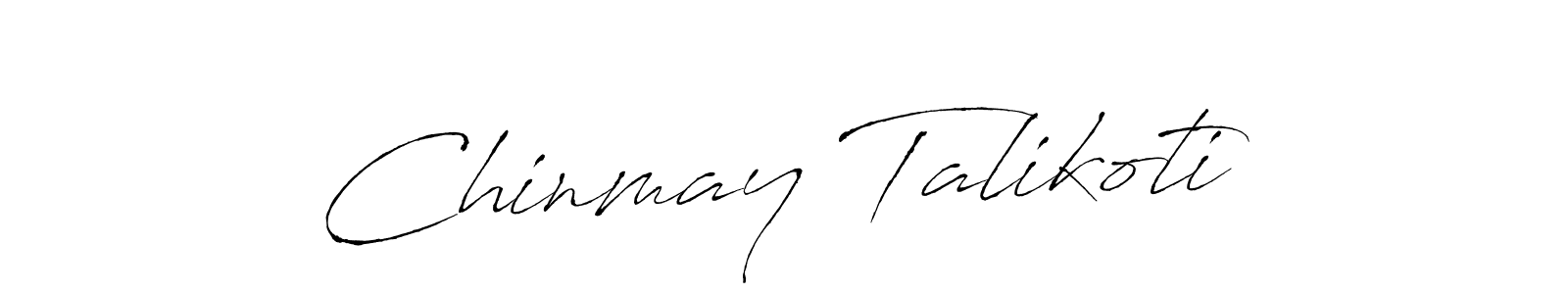 How to make Chinmay Talikoti name signature. Use Antro_Vectra style for creating short signs online. This is the latest handwritten sign. Chinmay Talikoti signature style 6 images and pictures png