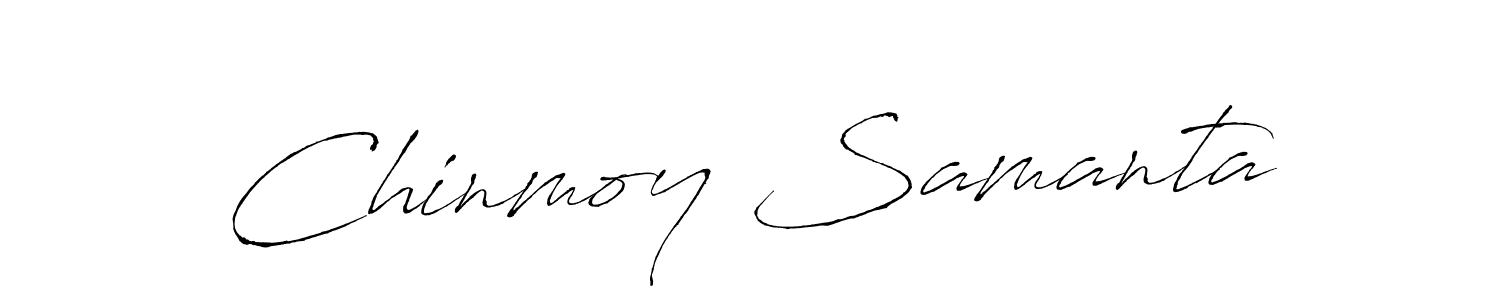 How to make Chinmoy Samanta name signature. Use Antro_Vectra style for creating short signs online. This is the latest handwritten sign. Chinmoy Samanta signature style 6 images and pictures png