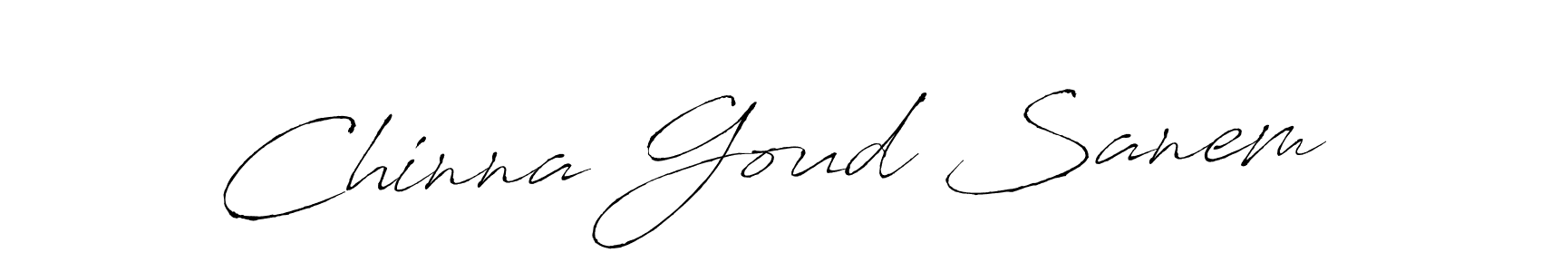 Chinna Goud Sanem stylish signature style. Best Handwritten Sign (Antro_Vectra) for my name. Handwritten Signature Collection Ideas for my name Chinna Goud Sanem. Chinna Goud Sanem signature style 6 images and pictures png