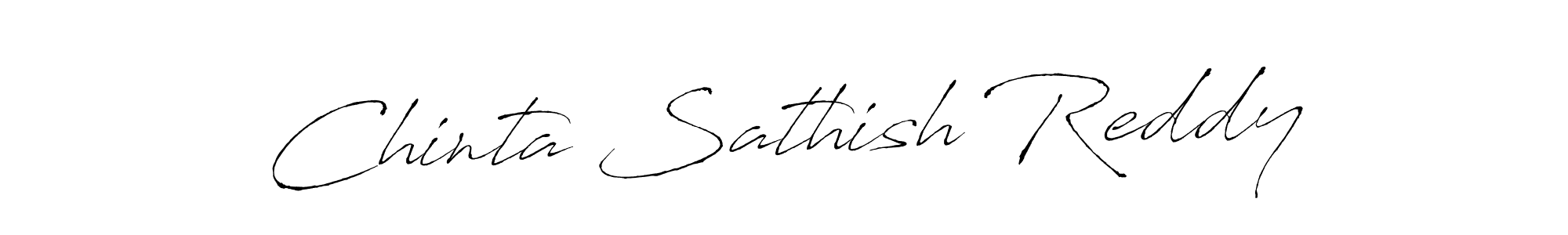 The best way (Antro_Vectra) to make a short signature is to pick only two or three words in your name. The name Chinta Sathish Reddy include a total of six letters. For converting this name. Chinta Sathish Reddy signature style 6 images and pictures png