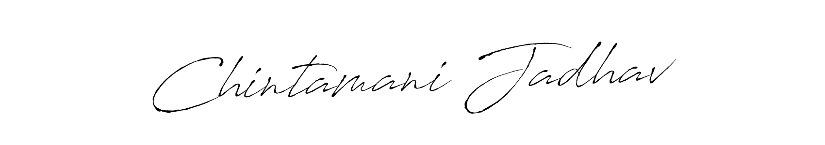 You should practise on your own different ways (Antro_Vectra) to write your name (Chintamani Jadhav) in signature. don't let someone else do it for you. Chintamani Jadhav signature style 6 images and pictures png