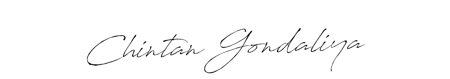 Make a beautiful signature design for name Chintan Gondaliya. With this signature (Antro_Vectra) style, you can create a handwritten signature for free. Chintan Gondaliya signature style 6 images and pictures png