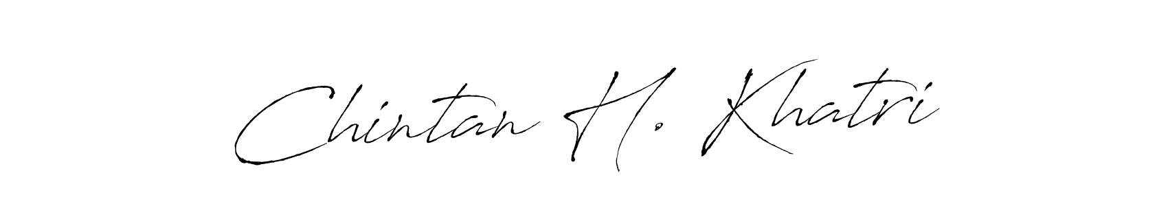 You should practise on your own different ways (Antro_Vectra) to write your name (Chintan H. Khatri) in signature. don't let someone else do it for you. Chintan H. Khatri signature style 6 images and pictures png