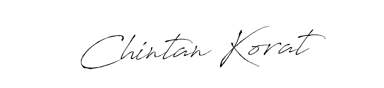 The best way (Antro_Vectra) to make a short signature is to pick only two or three words in your name. The name Chintan Korat include a total of six letters. For converting this name. Chintan Korat signature style 6 images and pictures png