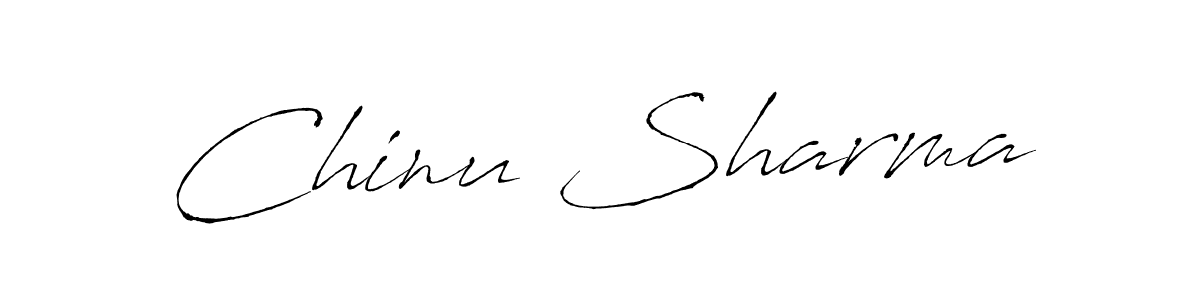Make a beautiful signature design for name Chinu Sharma. With this signature (Antro_Vectra) style, you can create a handwritten signature for free. Chinu Sharma signature style 6 images and pictures png