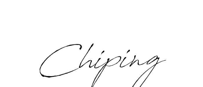 Chiping stylish signature style. Best Handwritten Sign (Antro_Vectra) for my name. Handwritten Signature Collection Ideas for my name Chiping. Chiping signature style 6 images and pictures png