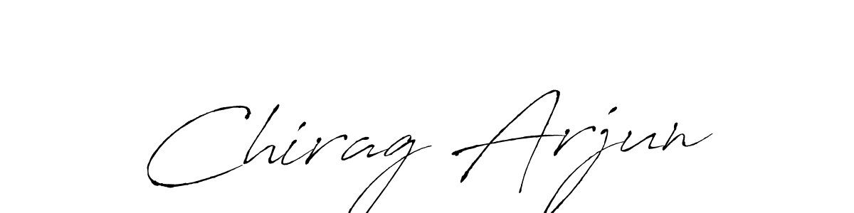 How to make Chirag Arjun name signature. Use Antro_Vectra style for creating short signs online. This is the latest handwritten sign. Chirag Arjun signature style 6 images and pictures png