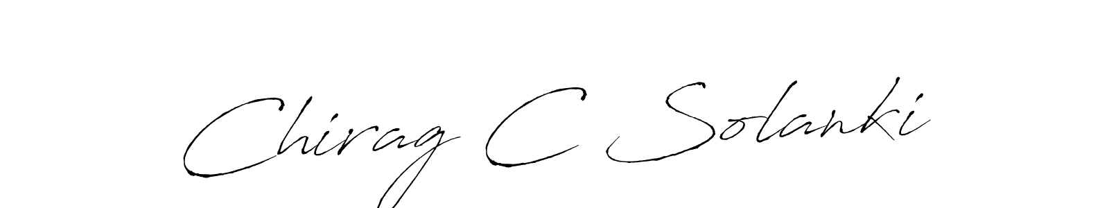 Create a beautiful signature design for name Chirag C Solanki. With this signature (Antro_Vectra) fonts, you can make a handwritten signature for free. Chirag C Solanki signature style 6 images and pictures png