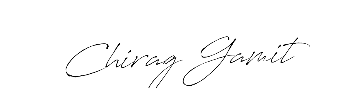 Design your own signature with our free online signature maker. With this signature software, you can create a handwritten (Antro_Vectra) signature for name Chirag Gamit. Chirag Gamit signature style 6 images and pictures png