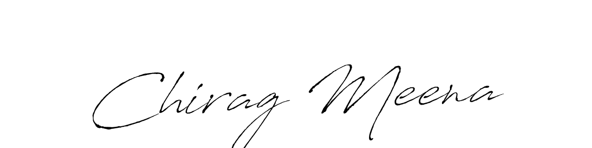 How to make Chirag Meena name signature. Use Antro_Vectra style for creating short signs online. This is the latest handwritten sign. Chirag Meena signature style 6 images and pictures png