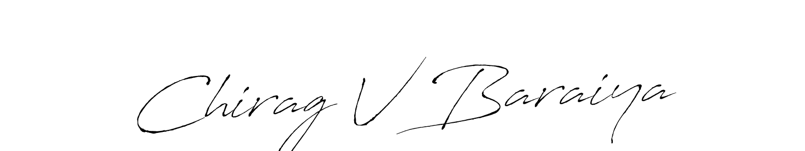 Use a signature maker to create a handwritten signature online. With this signature software, you can design (Antro_Vectra) your own signature for name Chirag V Baraiya. Chirag V Baraiya signature style 6 images and pictures png