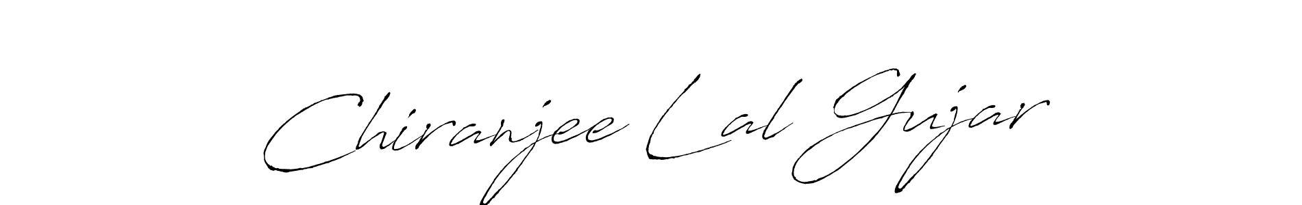 Make a beautiful signature design for name Chiranjee Lal Gujar. With this signature (Antro_Vectra) style, you can create a handwritten signature for free. Chiranjee Lal Gujar signature style 6 images and pictures png