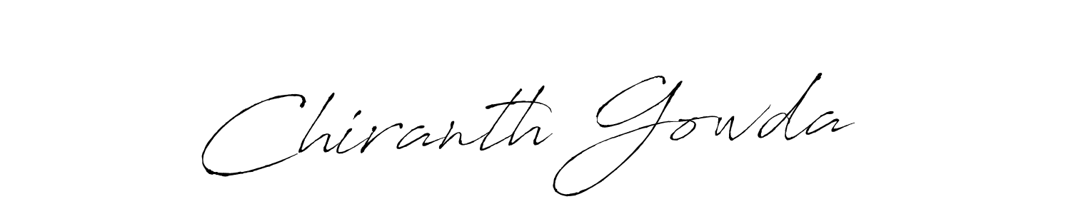 This is the best signature style for the Chiranth Gowda  name. Also you like these signature font (Antro_Vectra). Mix name signature. Chiranth Gowda  signature style 6 images and pictures png