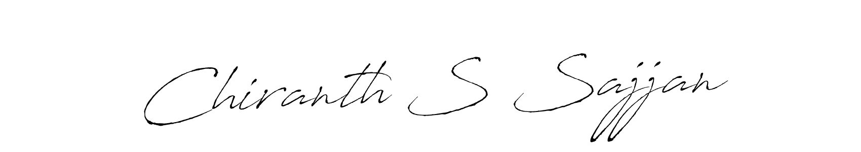 Chiranth S Sajjan stylish signature style. Best Handwritten Sign (Antro_Vectra) for my name. Handwritten Signature Collection Ideas for my name Chiranth S Sajjan. Chiranth S Sajjan signature style 6 images and pictures png