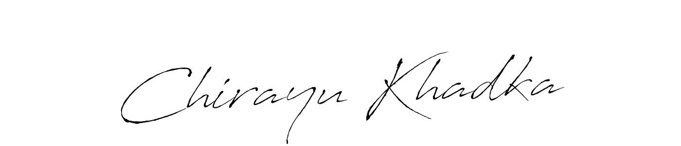 Make a beautiful signature design for name Chirayu Khadka. With this signature (Antro_Vectra) style, you can create a handwritten signature for free. Chirayu Khadka signature style 6 images and pictures png