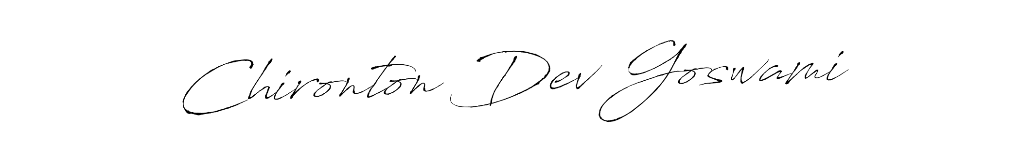 How to make Chironton Dev Goswami name signature. Use Antro_Vectra style for creating short signs online. This is the latest handwritten sign. Chironton Dev Goswami signature style 6 images and pictures png